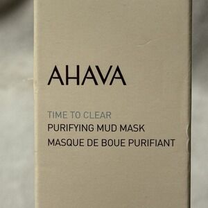 AHAVA Time To Clear‎ Purifying Mud Mask 3.4 oz / 100 ml Full Size New in Box